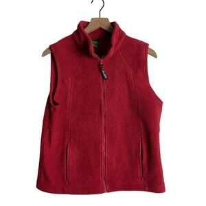 Cabela’s Women’s Small Red Polartec Fleece Vest – Full Zip, Outdoor Layer